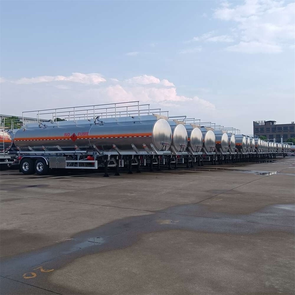 3 axis Semi-trailer aluminium fule tanker truck