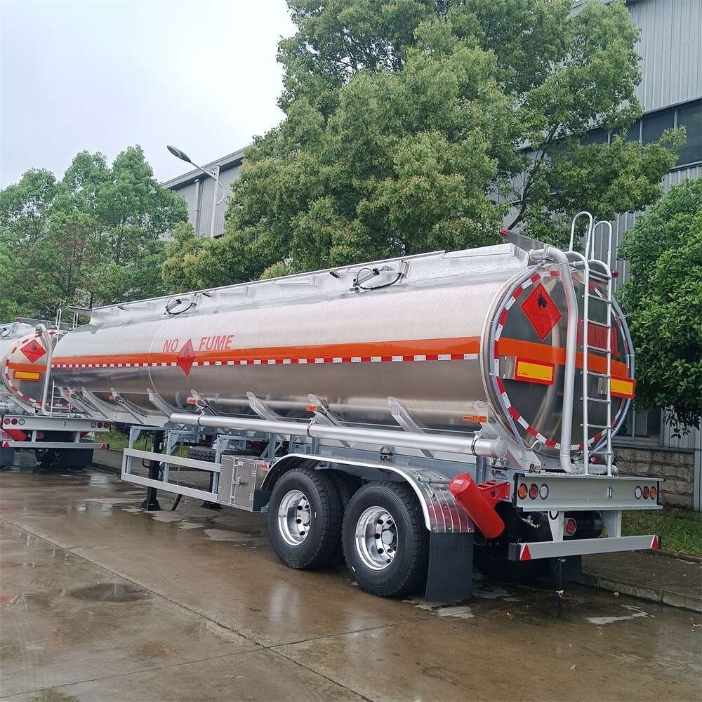 2axis Semi-trailer aluminium oil tanker truck