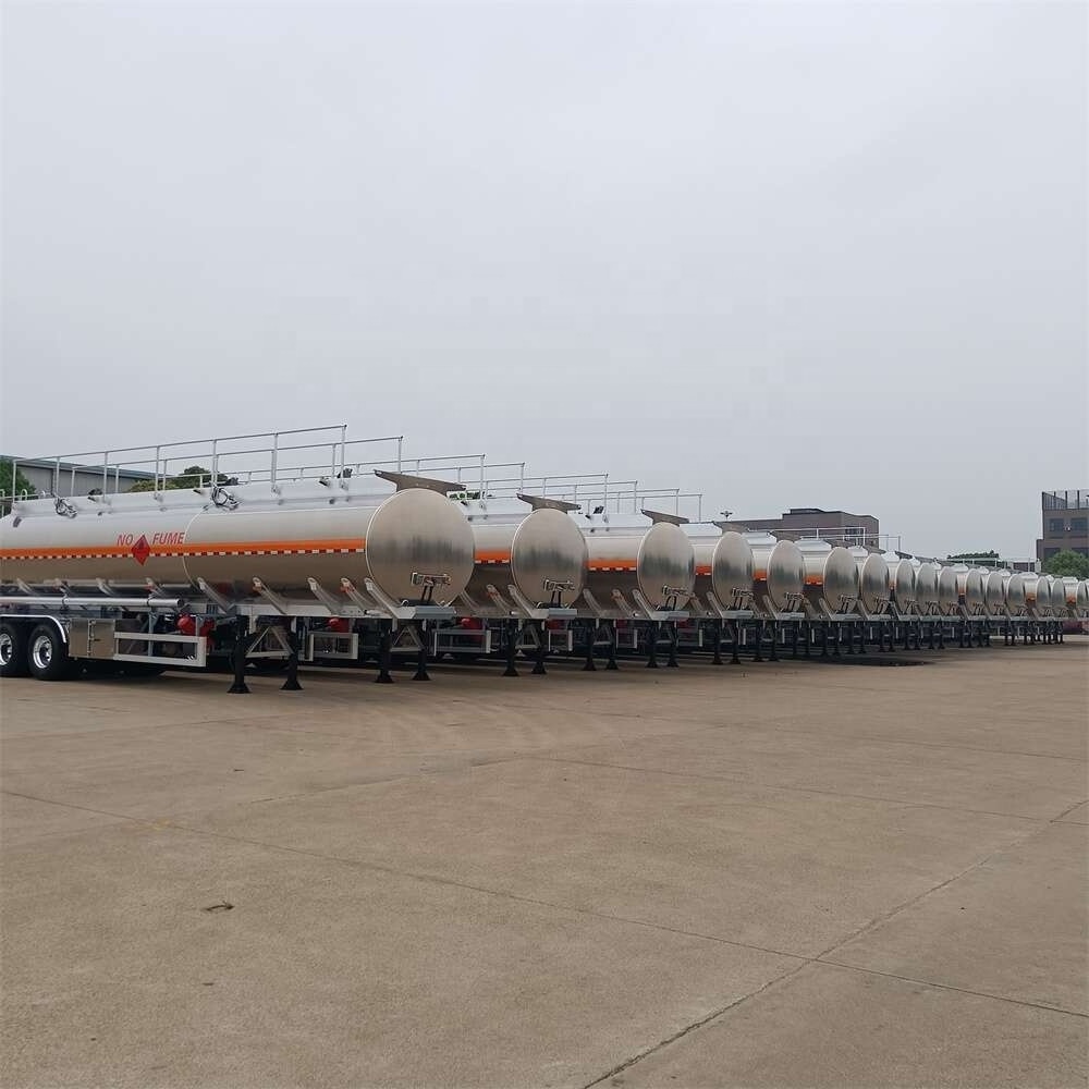 3 axis Semi-trailer aluminium fule tanker truck