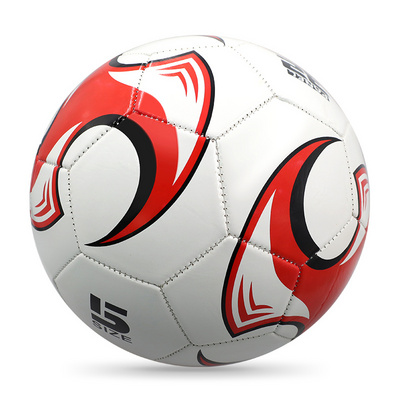 Red and white shiny PVC hot cheapest soccer balls futsal ball size 4 inflatable custom logo football training sports soccer ball