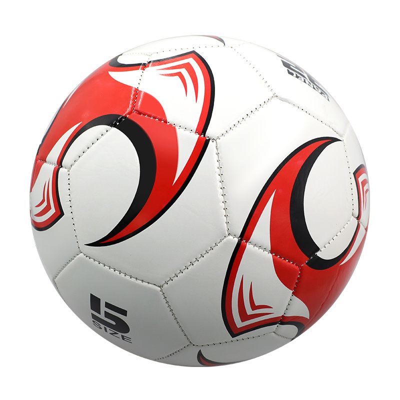 Red and white shiny PVC hot cheapest soccer balls futsal ball size 4 inflatable custom logo football training sports soccer ball