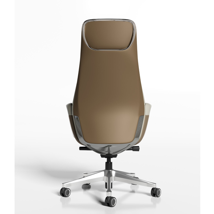 Own patent design Hot model real leather executive grey leather office chair