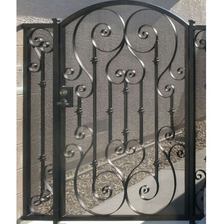 French garden side gate entrance small iron gate design wrought iron fancy courtyard gate