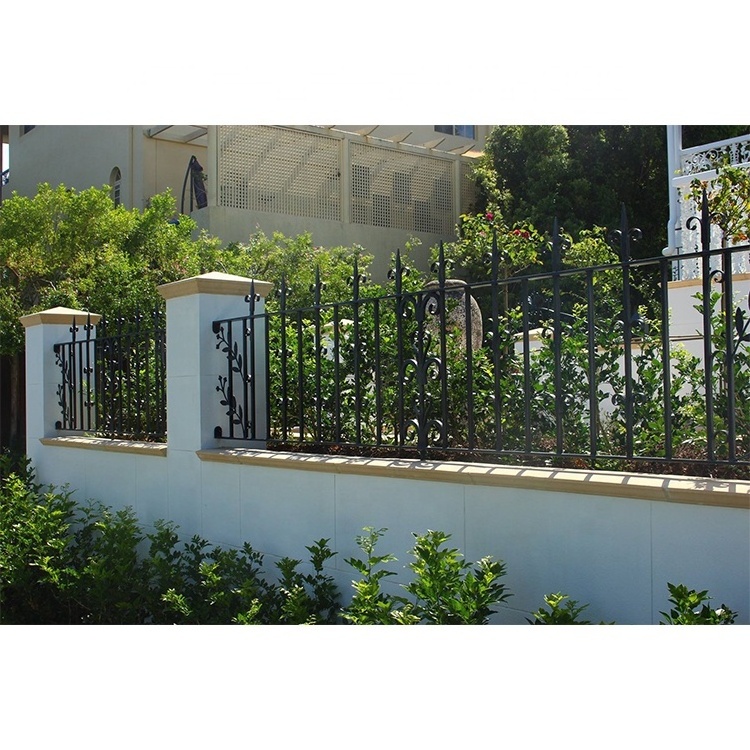 Modern wrought iron fence designs luxury front yard decorative metal fence cast iron garden fence