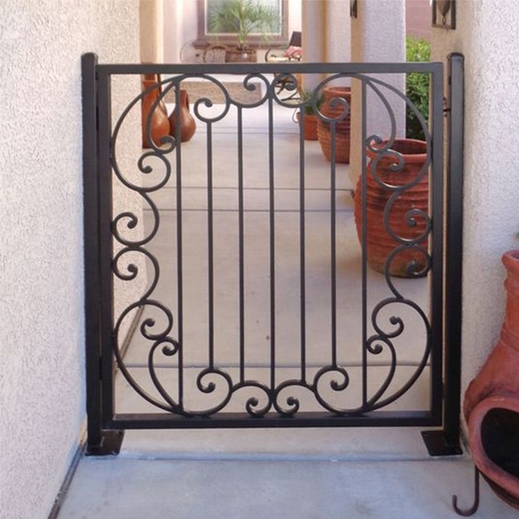 French garden side gate entrance small iron gate design wrought iron fancy courtyard gate