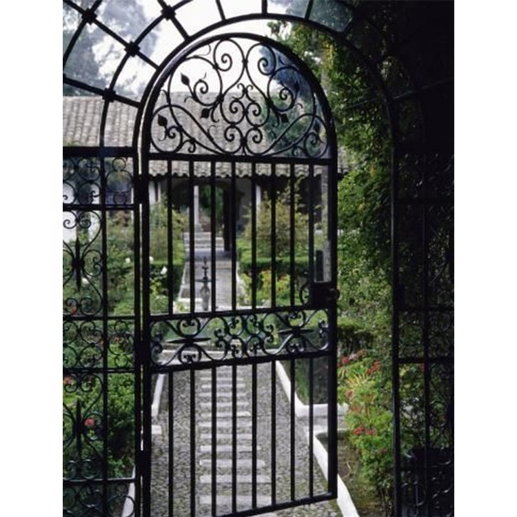 Metal garden side gates factory houses small iron fancy gate design wrought iron garden gate