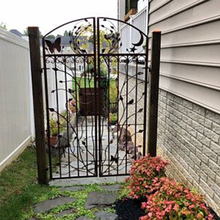 Metal garden side gates factory houses small iron fancy gate design wrought iron garden gate