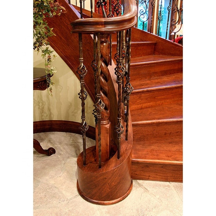 Curved Wood Stairs /Low Cost Modern Spiral Stairs Design Indoor stair