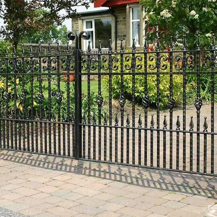 Modern wrought iron fence designs luxury front yard decorative metal fence cast iron garden fence