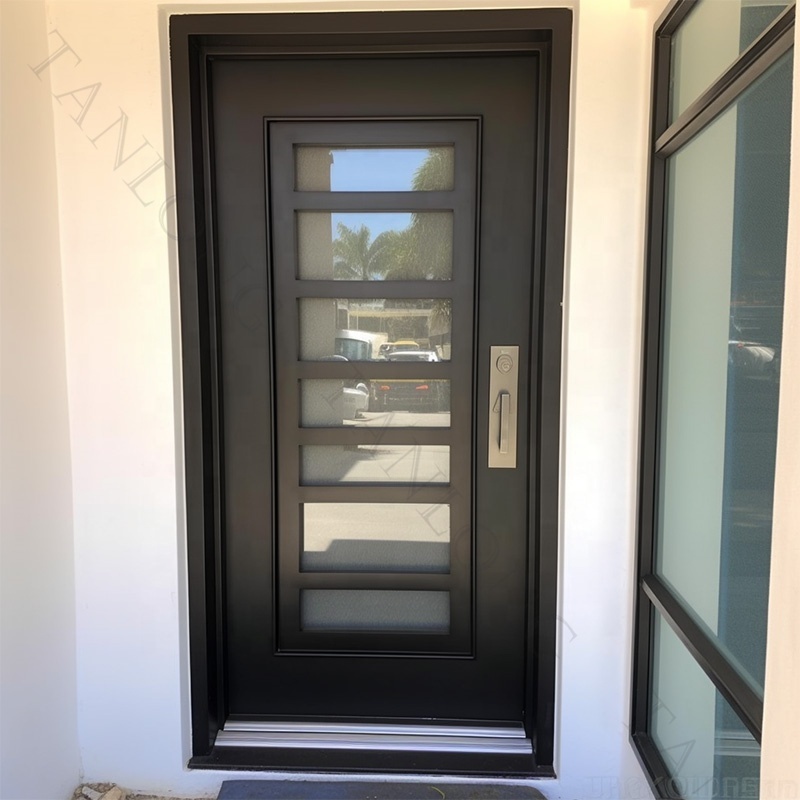 Metal Exterior Iron Front Door Modern Glass Doors Modern Outside Doors For Home