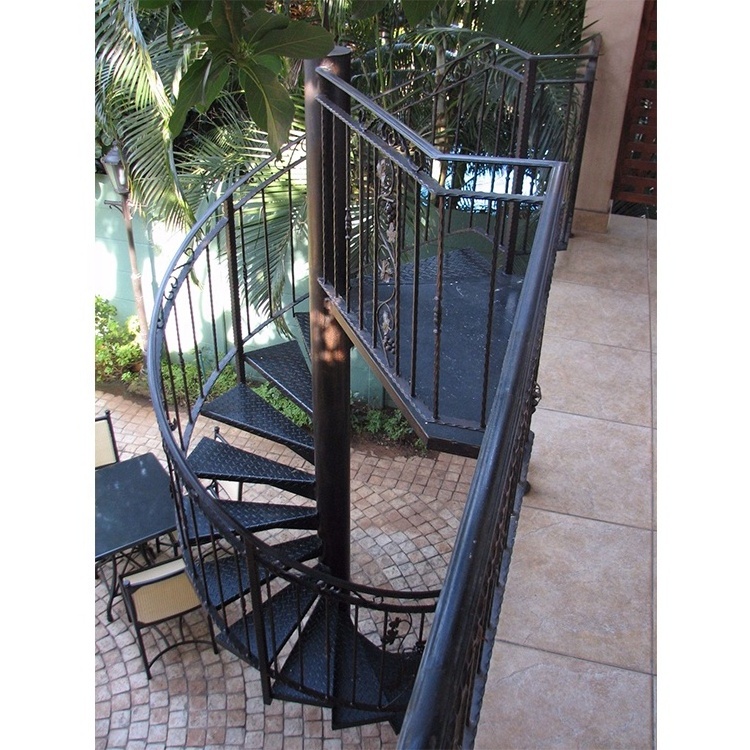 Modern outdoor spiral staircase designs exterior metal cast iron stairs spiral staircase