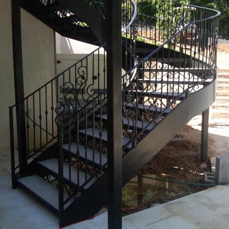 Modern outdoor spiral staircase designs exterior metal cast iron stairs spiral staircase