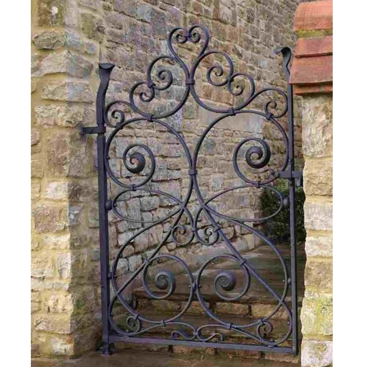 French garden side gate entrance small iron gate design wrought iron fancy courtyard gate