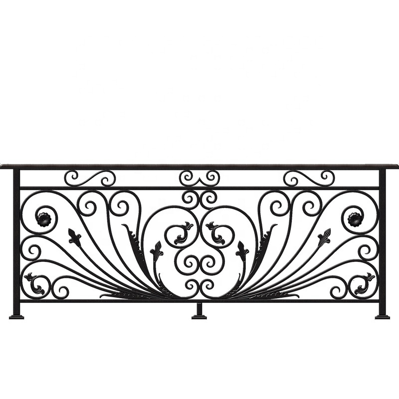 Outdoor wrought iron balcony metal terrace railings designs modern Balustrades stair handrail