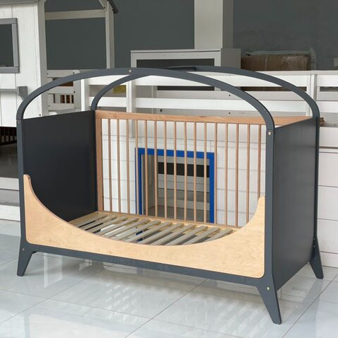 Wooden  Baby Crib for New Born and Adult  Kids' Cribs KD Furniture include Toddler bed conversion kit