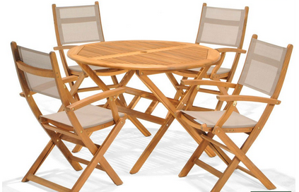 Top Quality Bistro Sets Outdoor Garden Wood Furniture Outside Table and Chair Dining Set