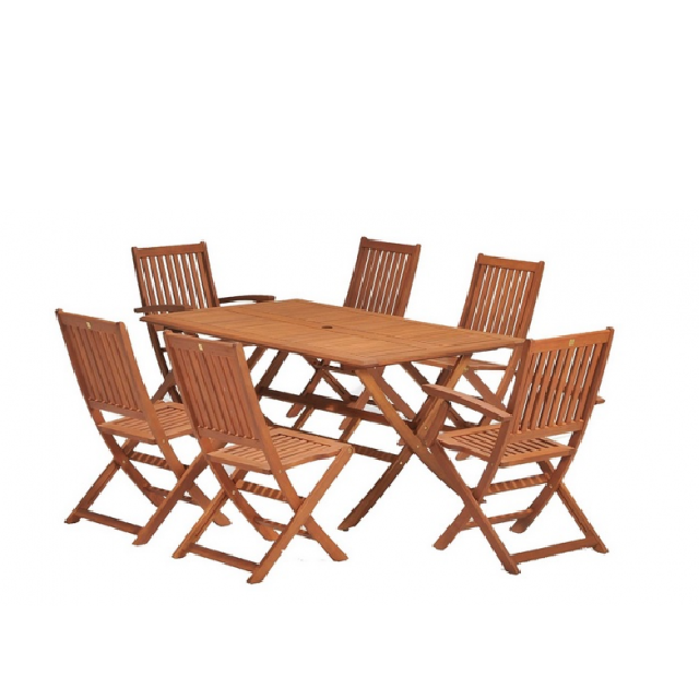 Outdoor Furniture Cast Wooden Bistro Chair and table Set Outdoor Garden Dining Set