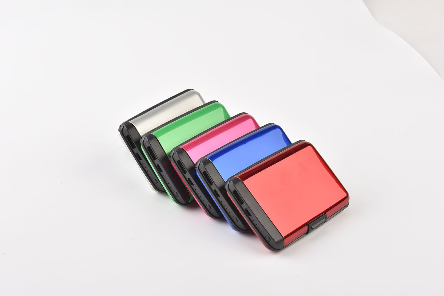 TanTank Aluma  Aluminum  Customized Phone RFID Charger Mini Portable Card Holder Case Box Power Bank Wallet