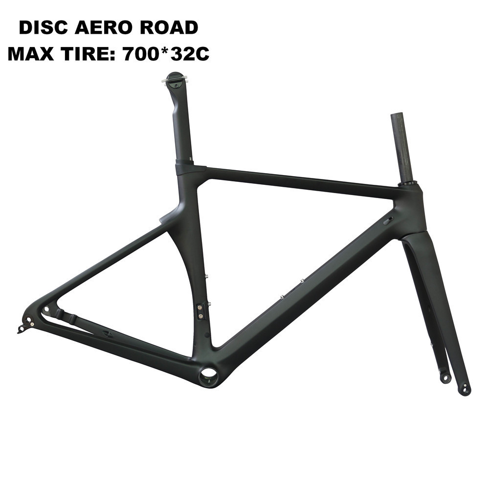 Aero disc road carbon frame toray t800 carbon fiber max tire 700*32C Road Racing Frame TT-x16 accept customized design