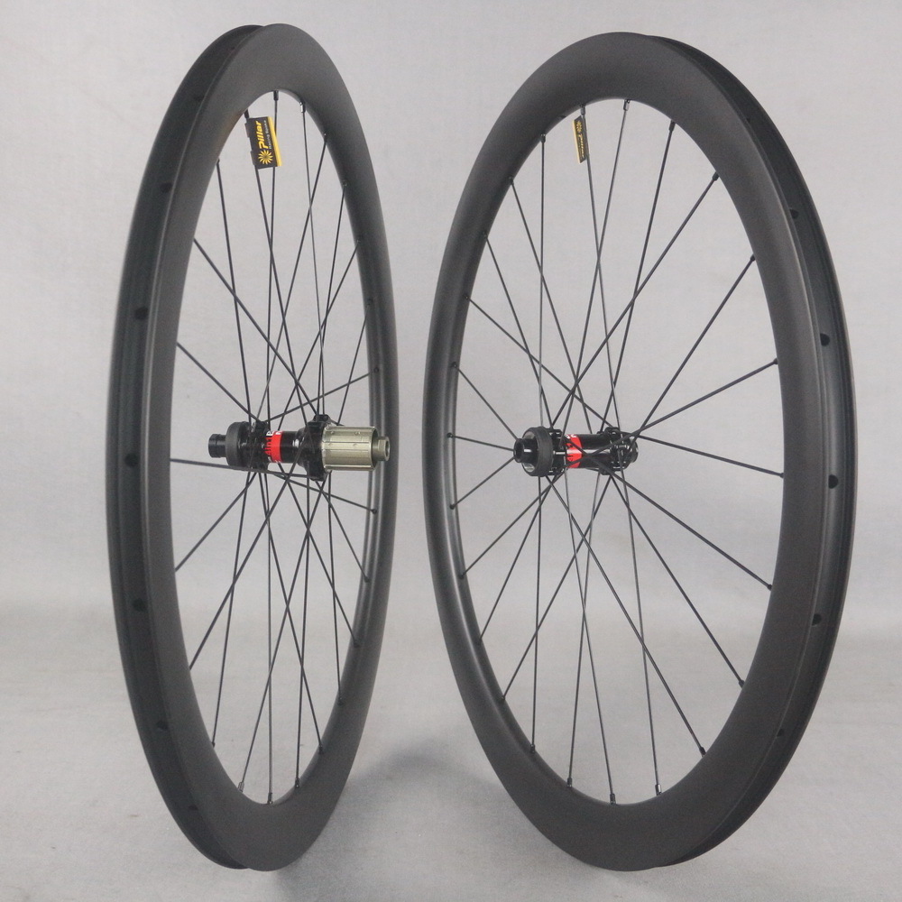 Disc Road wheel set 24-28H 25X50mm carbon clincher UD matte rim with D411/D412 hub Cyclocrossy wheels