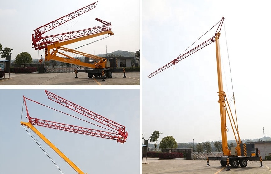 mini tc crane 80t self erecting tower cranes hot sale