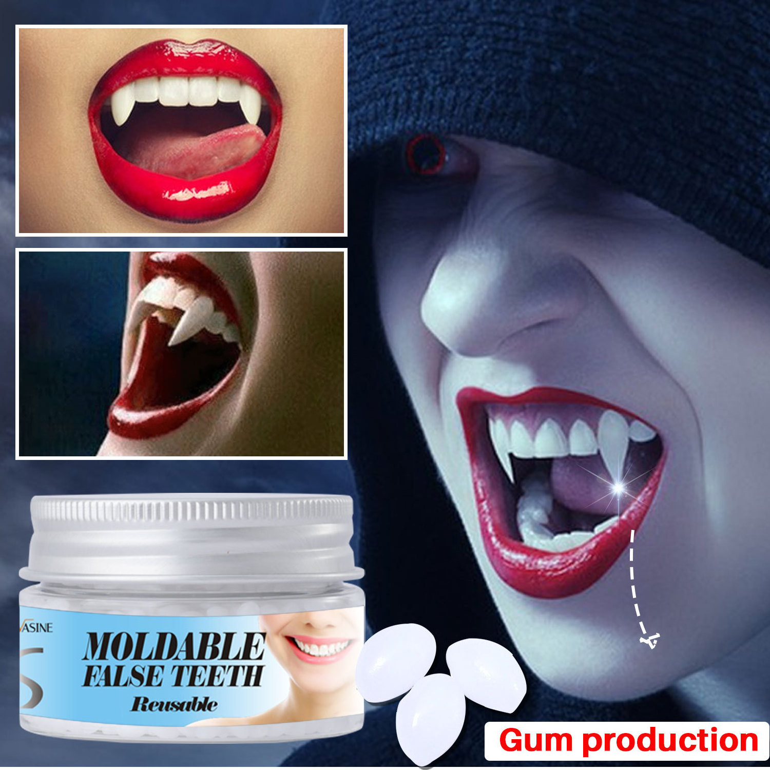 Dental Restoration Reusable Moldable Temporary False Teeth Solide Glue 30gRepair Teeth And Gaps Braces Adhesives