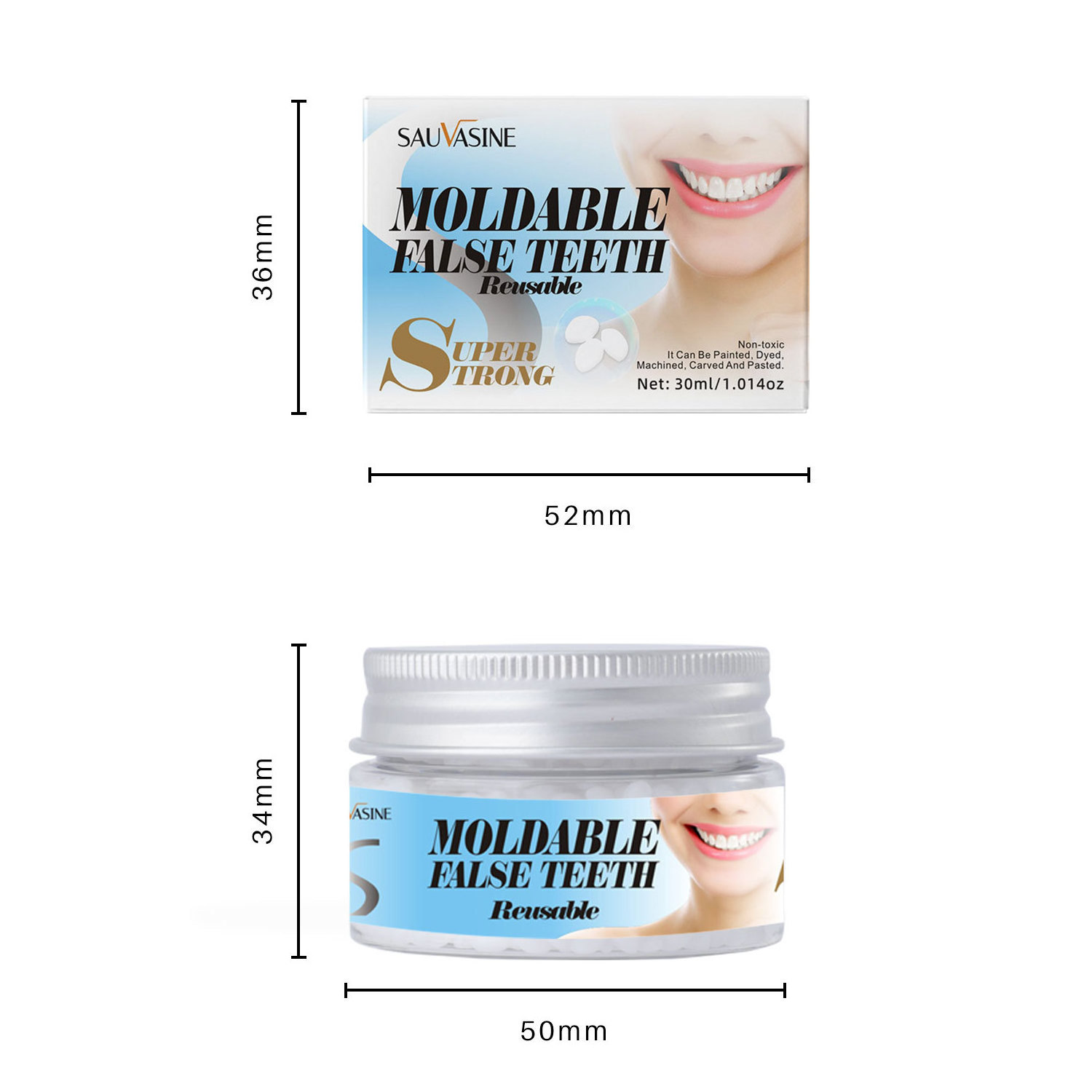 Dental Restoration Reusable Moldable Temporary False Teeth Solide Glue 30gRepair Teeth And Gaps Braces Adhesives