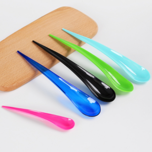 hot sale eco friendly custom disposable plastic drop shape Small dessert spoon ice-cream scoop spoon