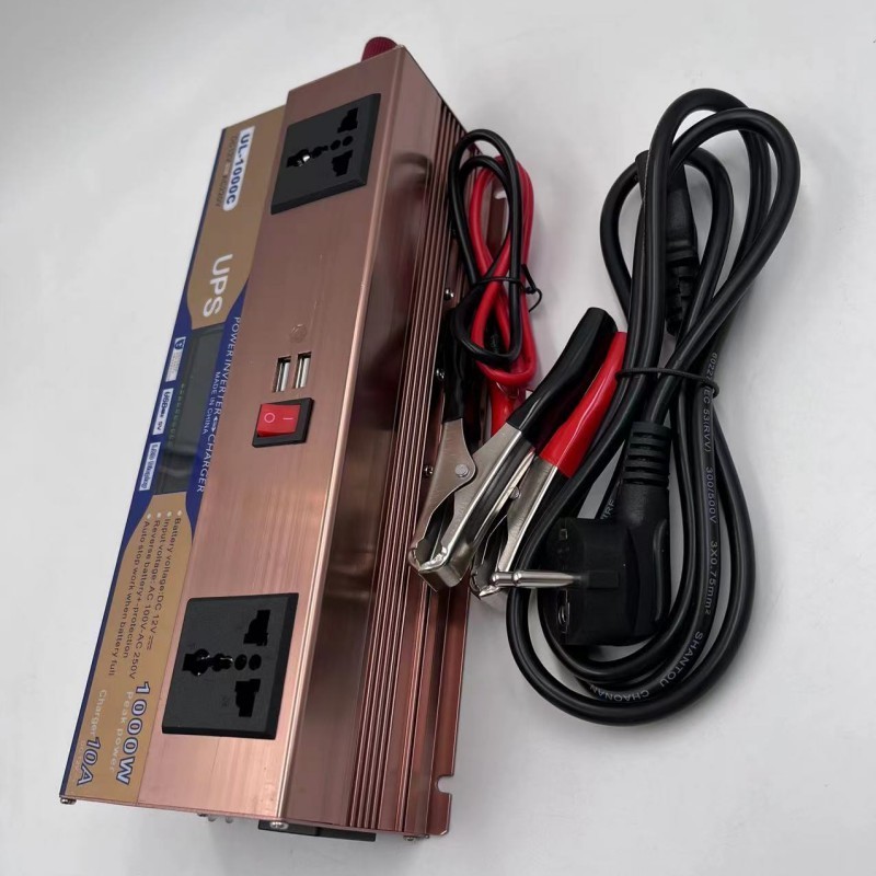 Manufacturer With Charging Inverter 12V 220V 1000w Converter Double Socket Ups Inverter