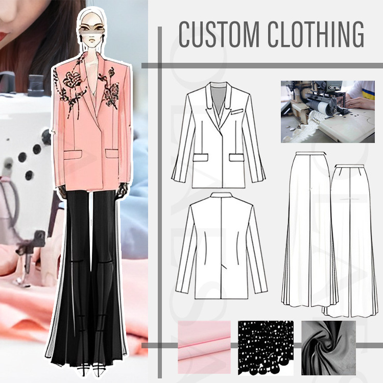 High Quality Ropa Custom Manufactured Women Apparel Factory Casual Dresses Custom Made Clothing/Made To Order Clothing