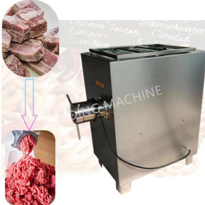 high speed industrial	meat grinding line	chicken breast meat bone grinder	hot dog sausage maker machine