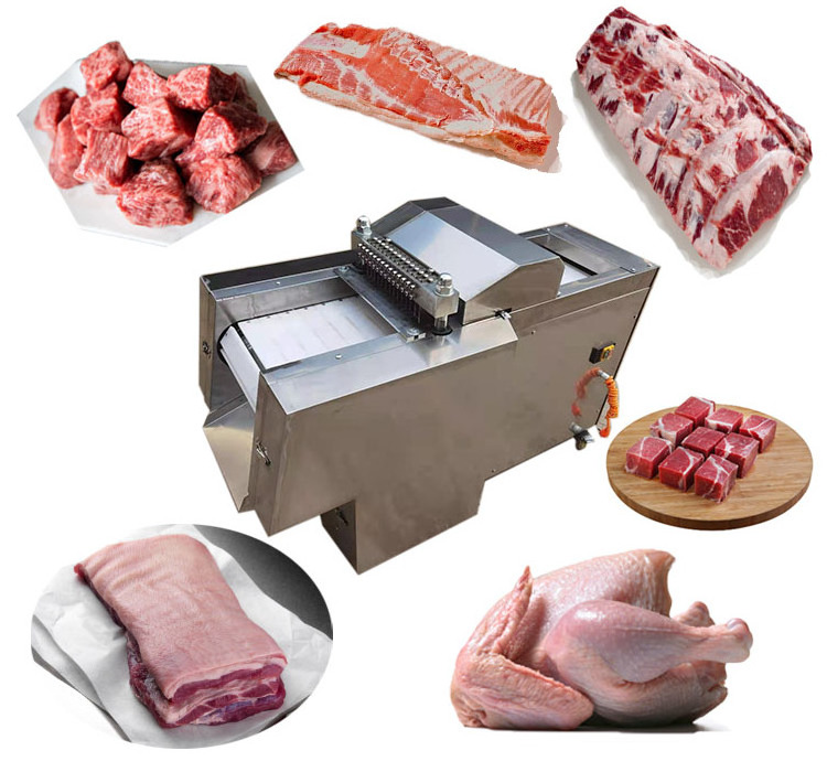 CE approved chicken cutter machine fish dicing frozen meat dicer cube cutting machine meat strips cut small meat cutting machine