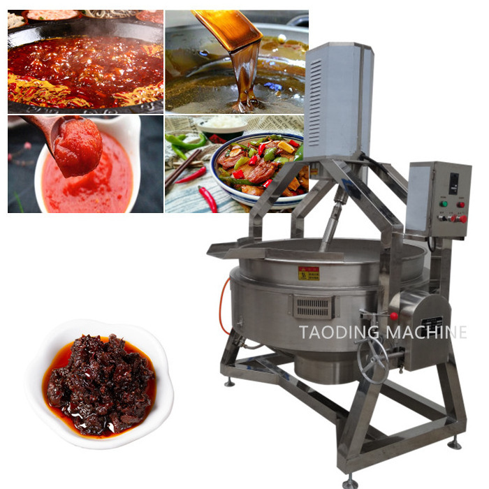 Practical	gas steam	self stirring cooking pot	strawberry jam making machine	500L glass jacketed kettle