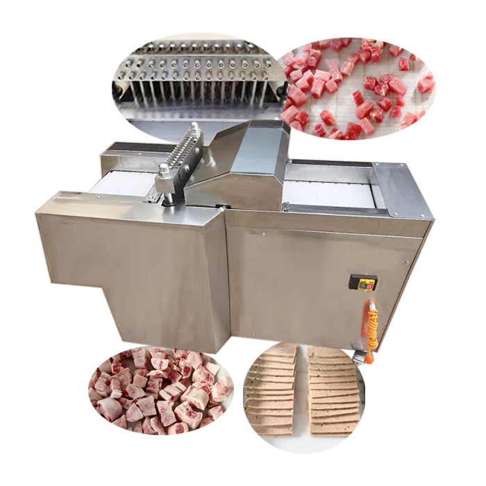 Multi-functional commercial meat cube cutting machine automatic goat meat cutter machine beef cube frozen chicken dicer machine