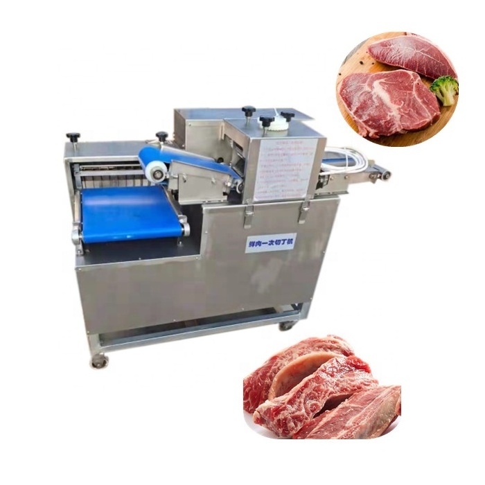 400kg/h meat cube cutting machine beef secondary dicer meat cutting machine chicken breast cutter automatic meat slicing machine