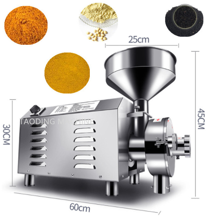 Stainless steel flour milling machine corn rice grinding grain grinder machine coffee bean miller wheat milling machine for home