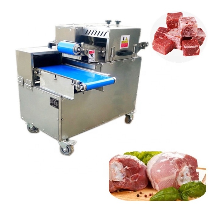 400kg/h meat cube cutting machine beef secondary dicer meat cutting machine chicken breast cutter automatic meat slicing machine