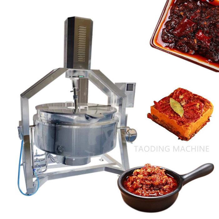 Practical	gas steam	self stirring cooking pot	strawberry jam making machine	500L glass jacketed kettle