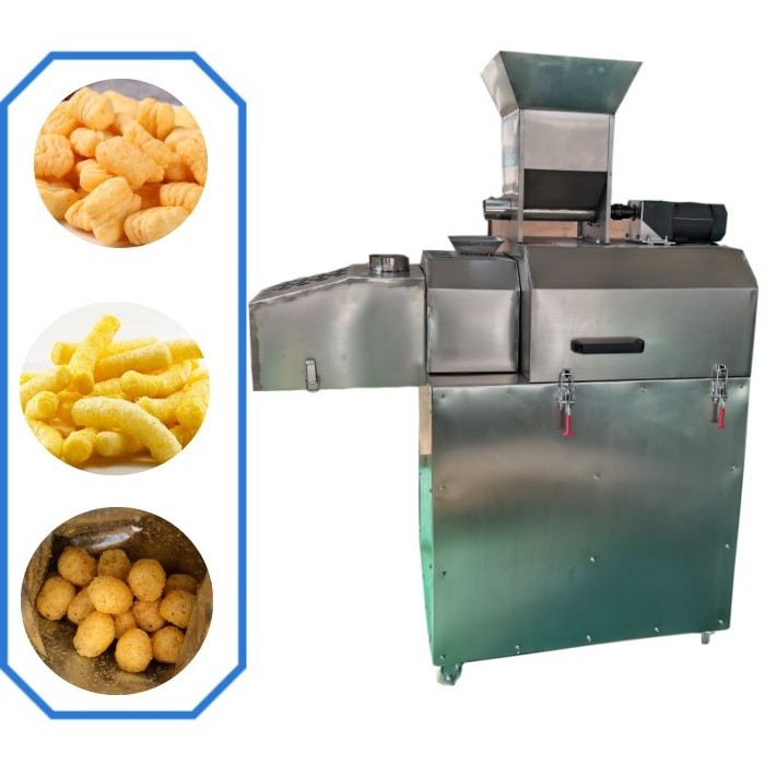 Stainless steel corn puff making machines snack food extrusion rice extruder machine maize puffed maker rice puff machine