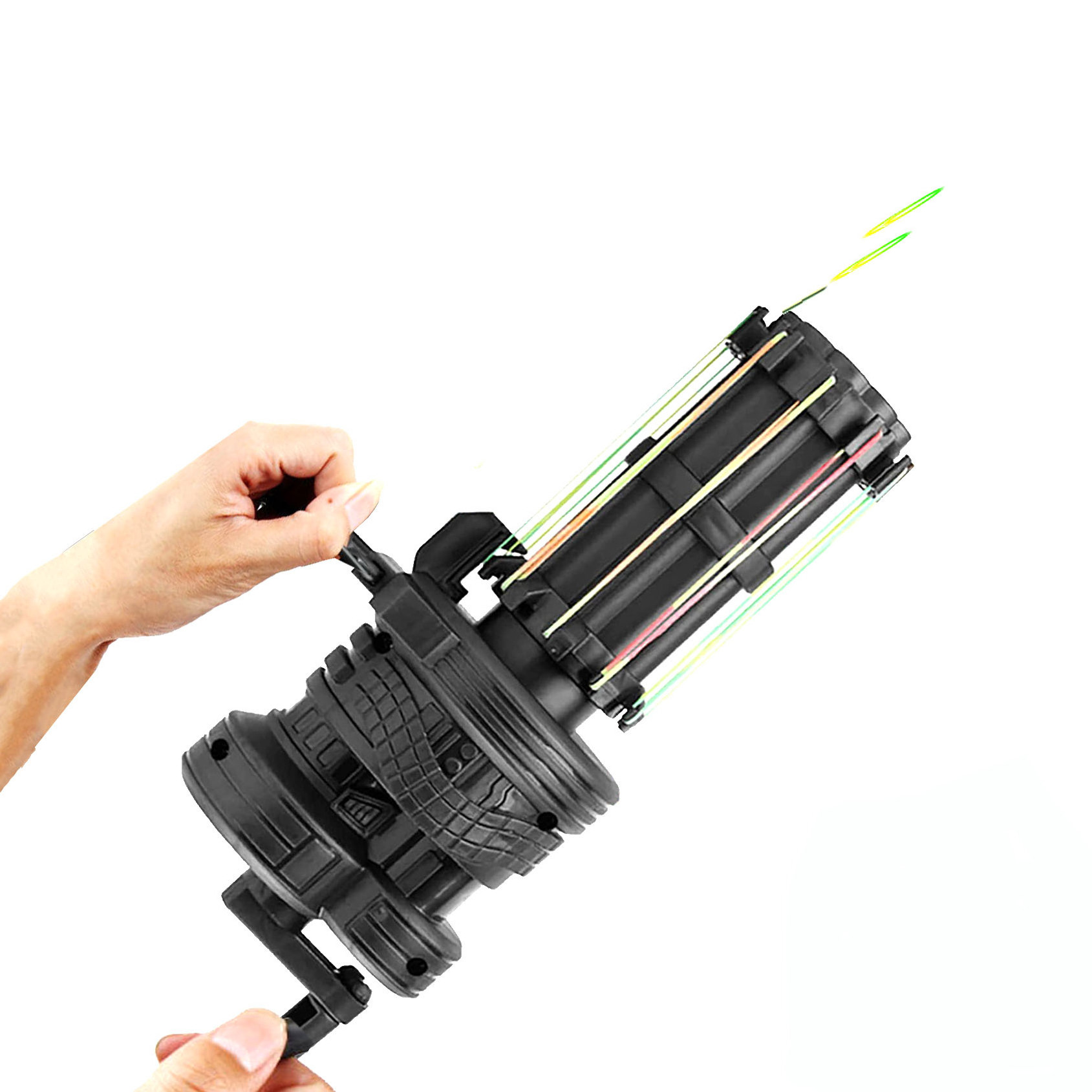 Rubber band Gatling toy gun Elastic Band Shape Children Launch Luminous Guns Manual Burst Slingshot Toys