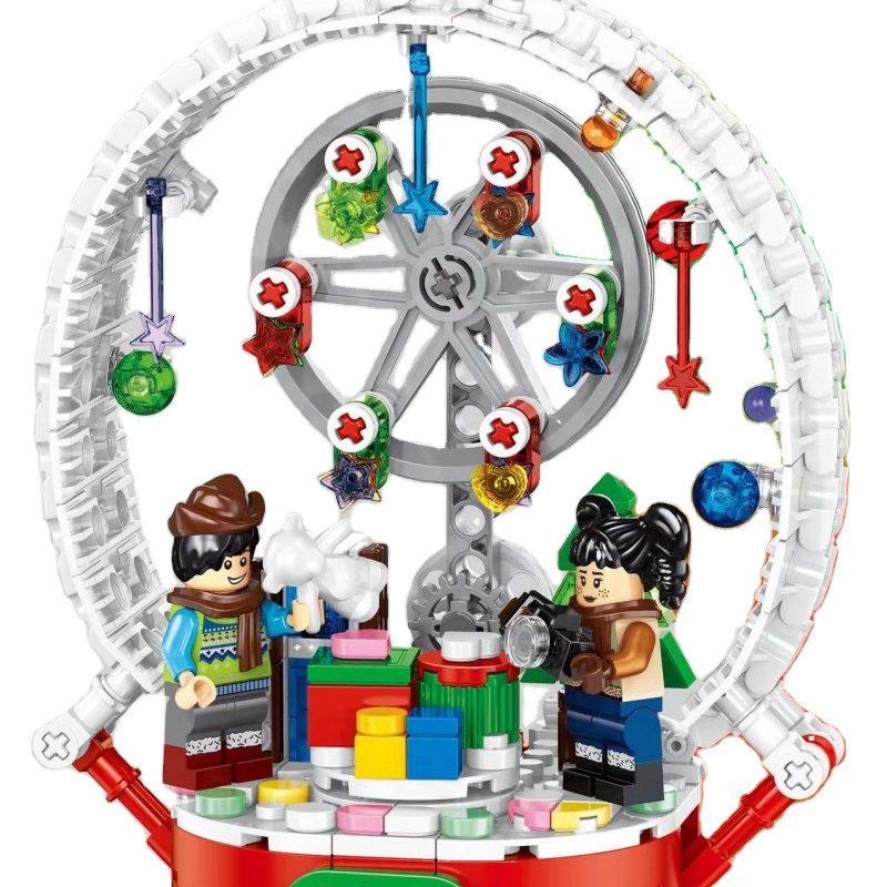 JD010 Christmas Ferris wheel model toy Children Playground Rides On The Ferris Wheel On Both Sides Mini Ferris Wheel For Sale