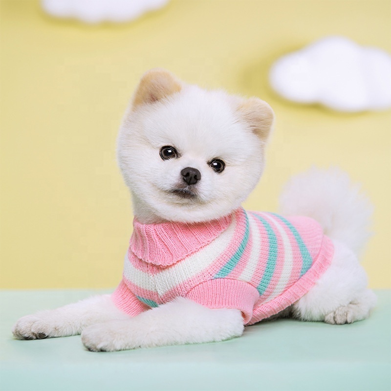 Warm Pullover Pet Clothes Braided Dog Cat Twist Knitted Sweater