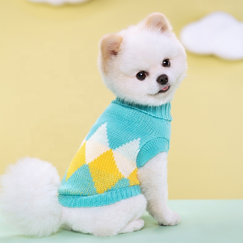 Warm Pullover Pet Clothes Braided Dog Cat Twist Knitted Sweater