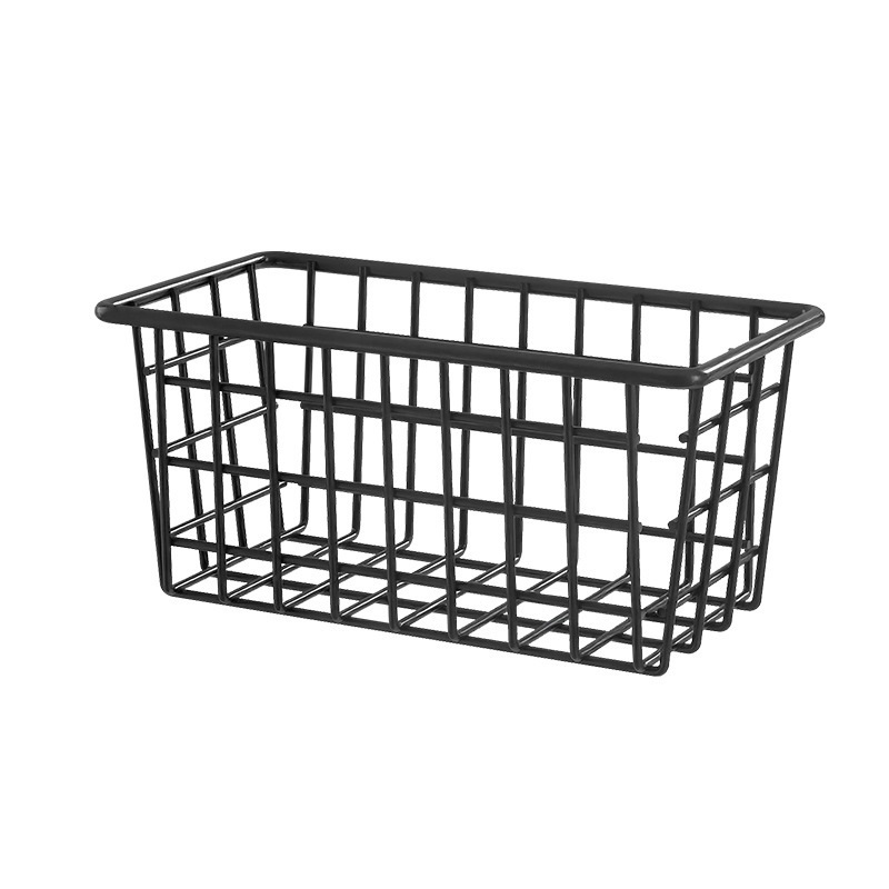 Kitchen Baskets Adhesive Sturdy Wire Storage Baskets with Kitchen Food Pantry Bathroom Shelf Storage No Drilling Wall Mounted