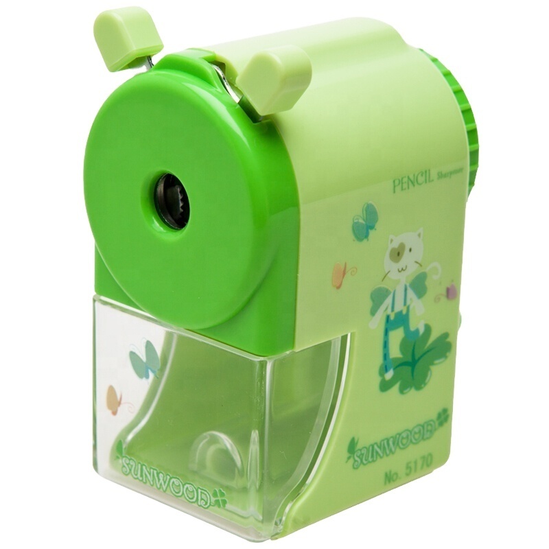 new product SUNWOOD Mini Manual Pencil sharpener Plastic Classroom for Kids School Office and Teacher Supplies 5170 tricolor