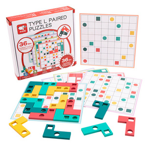 New design wooden toy Children is puzzle L-type matching game color cognition logical thinking focus on board games