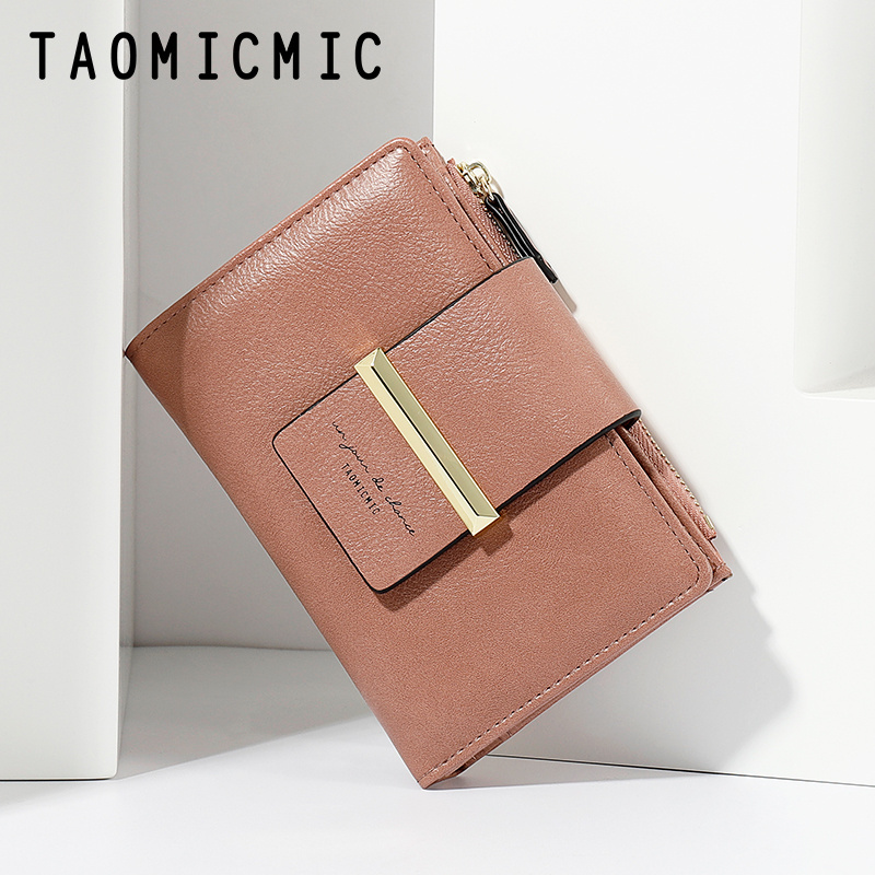 Taomicmic New large-capacity two-folding wallets fashion mid-length women's wallet