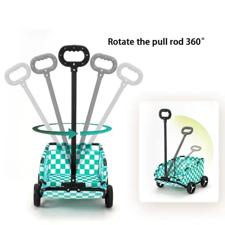 Wholesale Comfortable Folding Small Dog Cat Portable Pet Stroller Traveling Light Pull Rod Free Rotation Adjustment