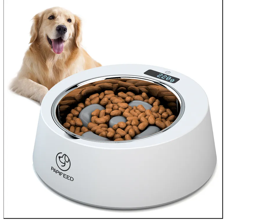 2023 Wholesale Pet Bowl Smart Stainless Steel Weighting Keep Kit Slow Feeder Dog Bowl