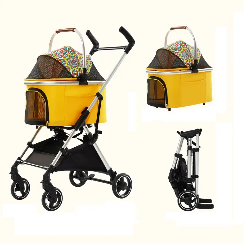 Wholesale Foldable Cat Bag Pet Going Portable Trolley Detachable Dog Wagon Wheel Trolley Bag OEM